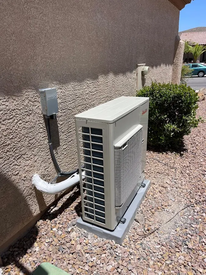 Residential air conditioning condenser unit in Covina